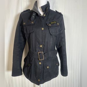 Barbour International Wax Womens Jacket Black US Sz 8